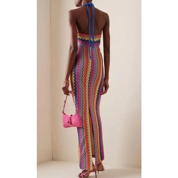 NWT Alexis Multicolor Sunrise Knit Vedette Sleeveless Maxi Dress Size M Resort - Picture 7 of 16